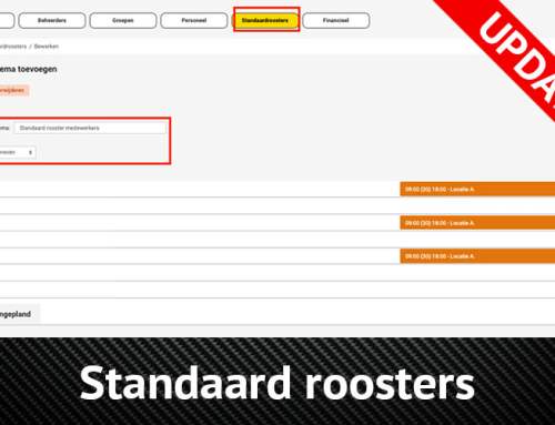 Update: Standaard roosters